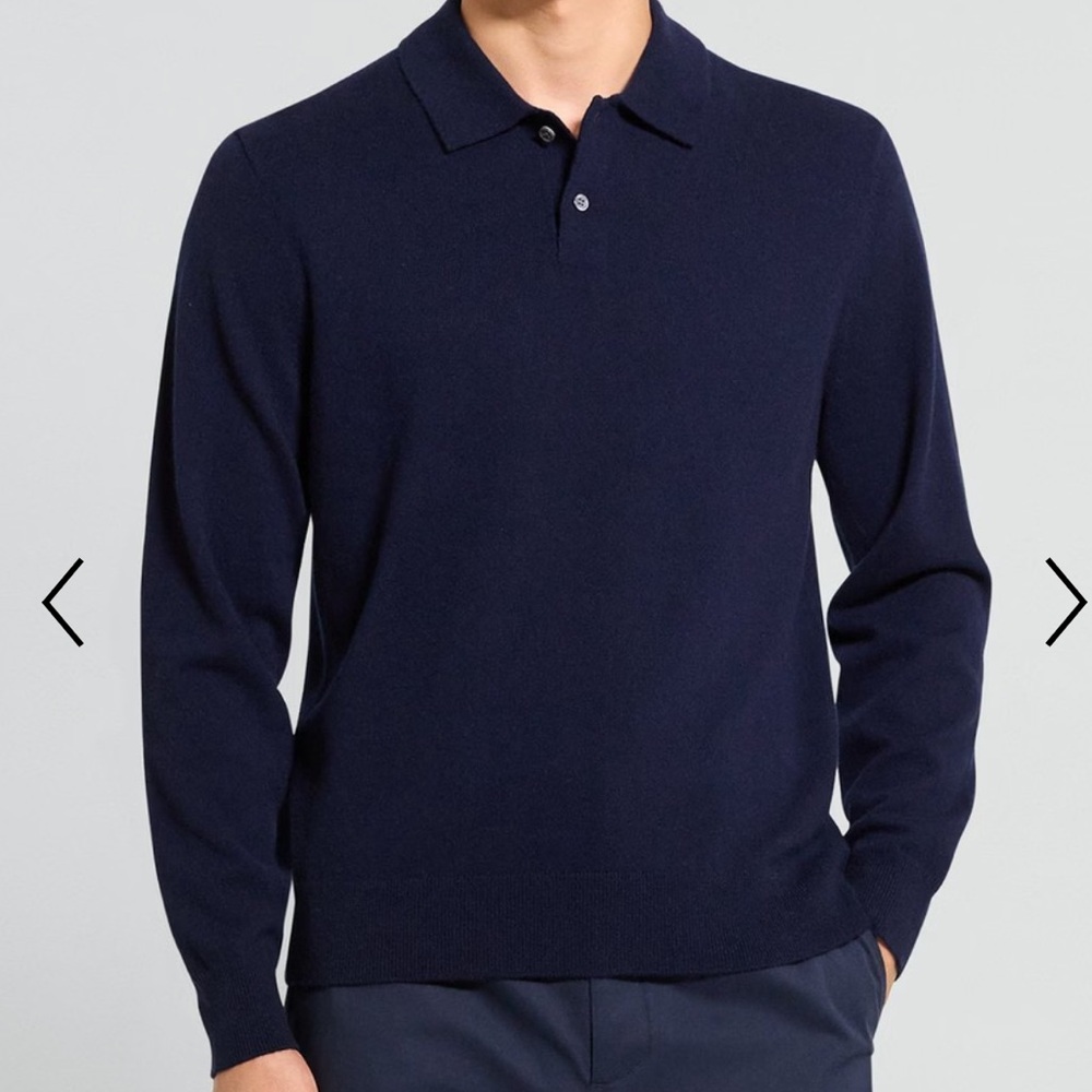 Theory Men’s Goris Cashmere Polo in Navy